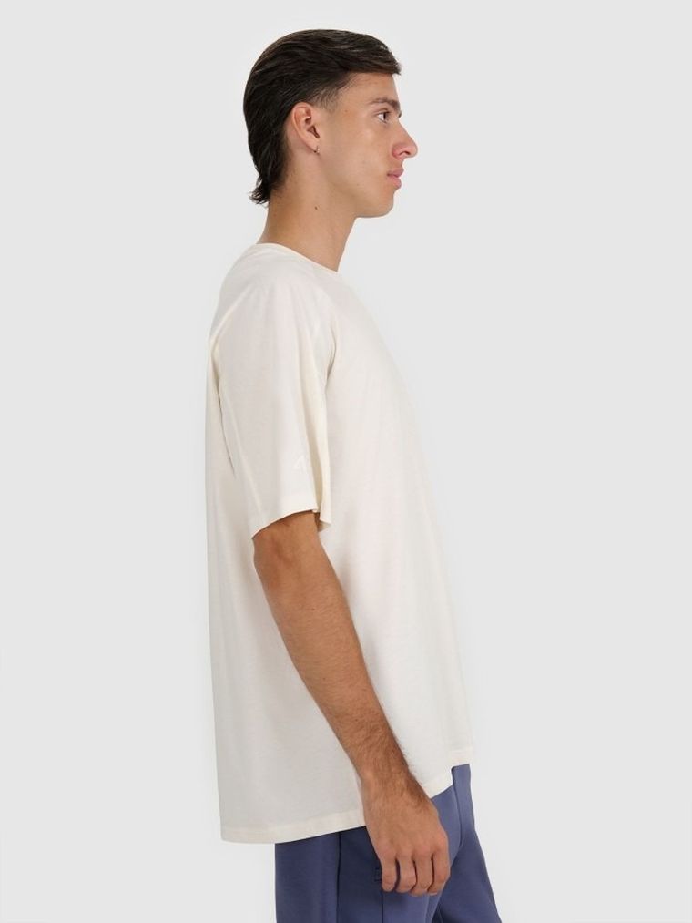 T-shirt męski, ecru, 4F