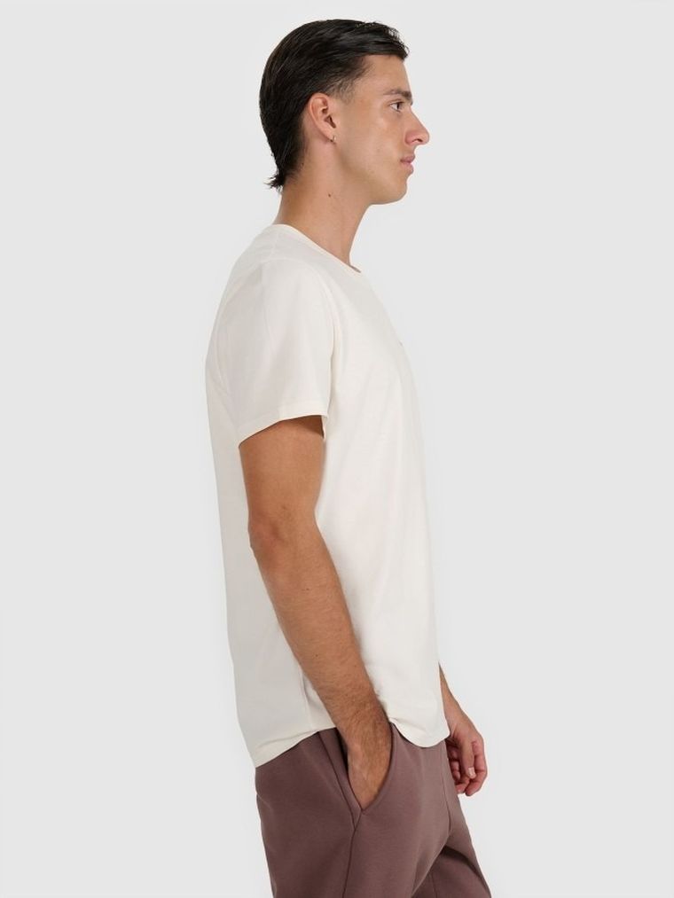 T-shirt męski, ecru, 4F