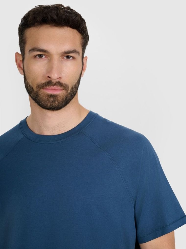 T-shirt męski, niebieski, 4F