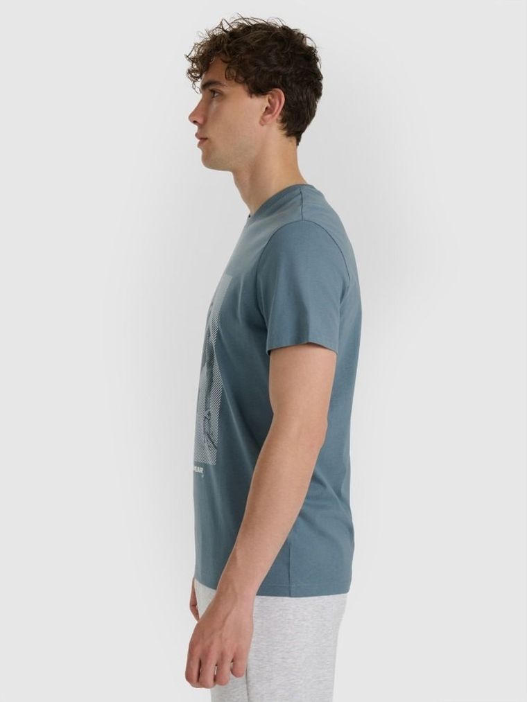 T-shirt męski, niebieski, 4F