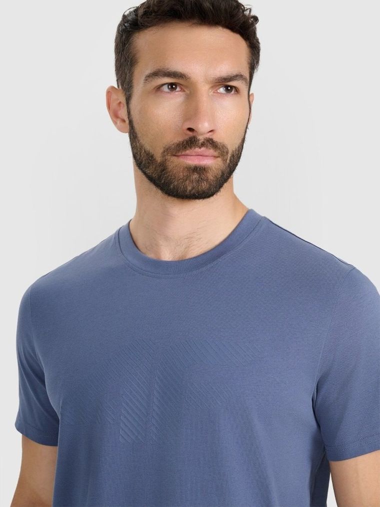 T-shirt męski, niebieski, 4F