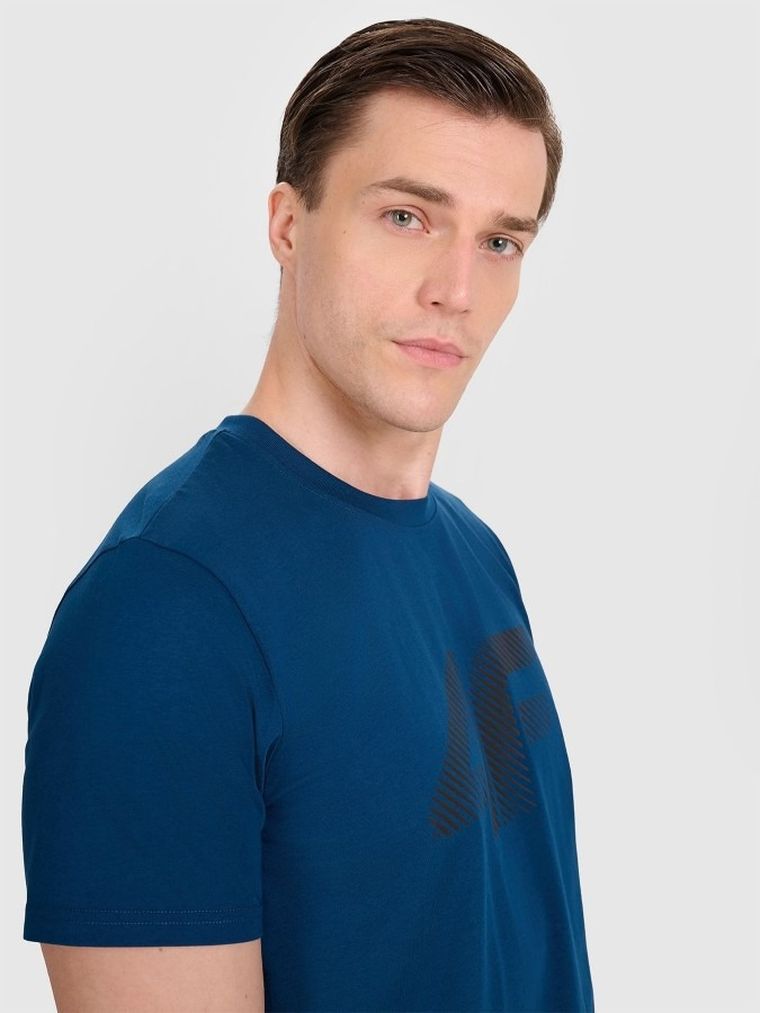 T-shirt męski, niebieski, 4F
