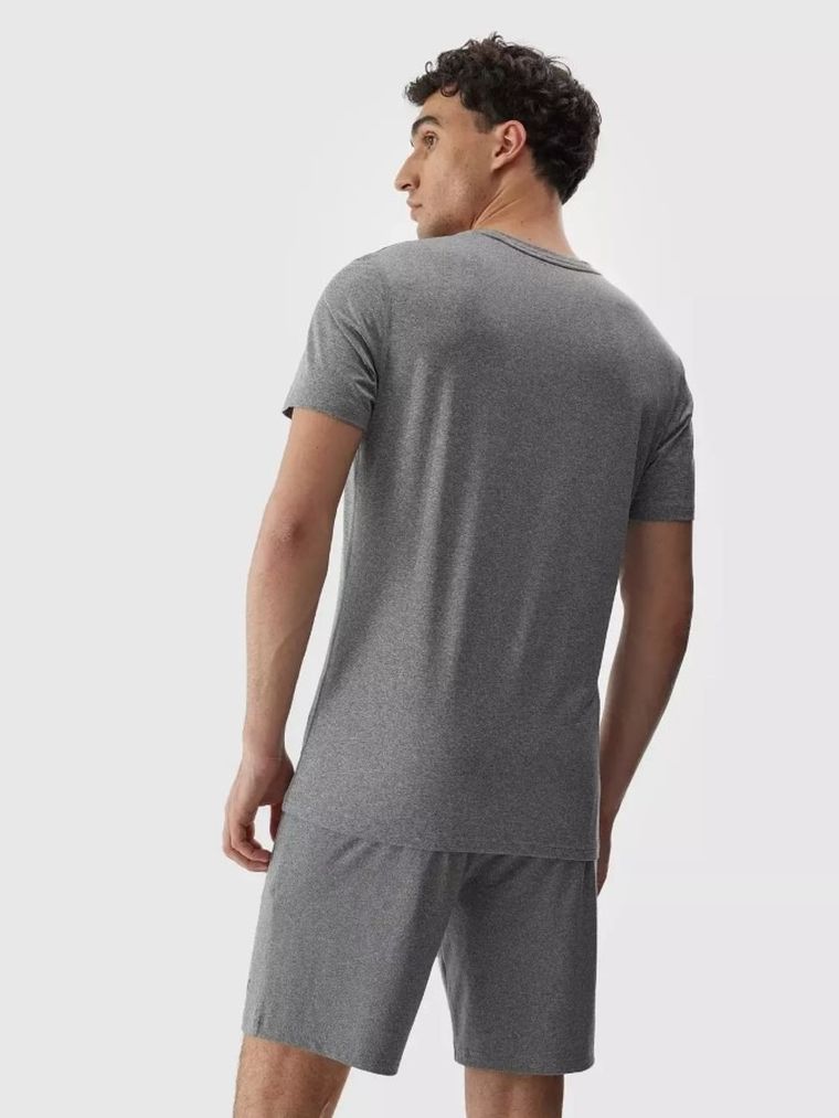 T-shirt męski, szary melanż, 4F