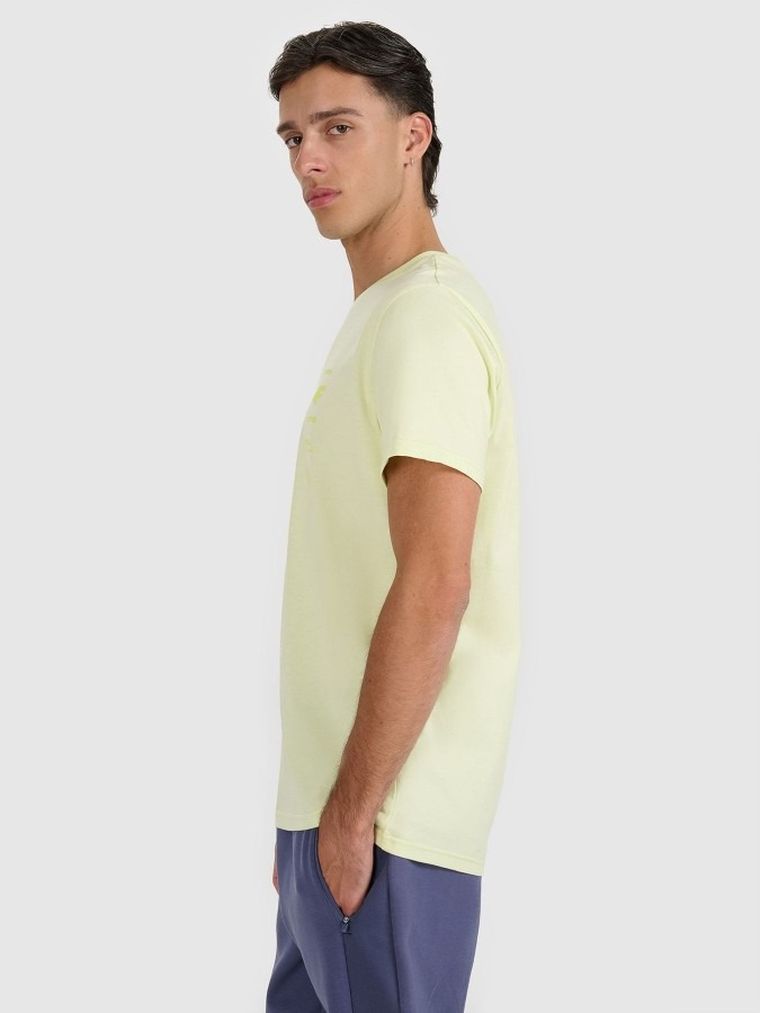 T-shirt męski, żółty, 4F