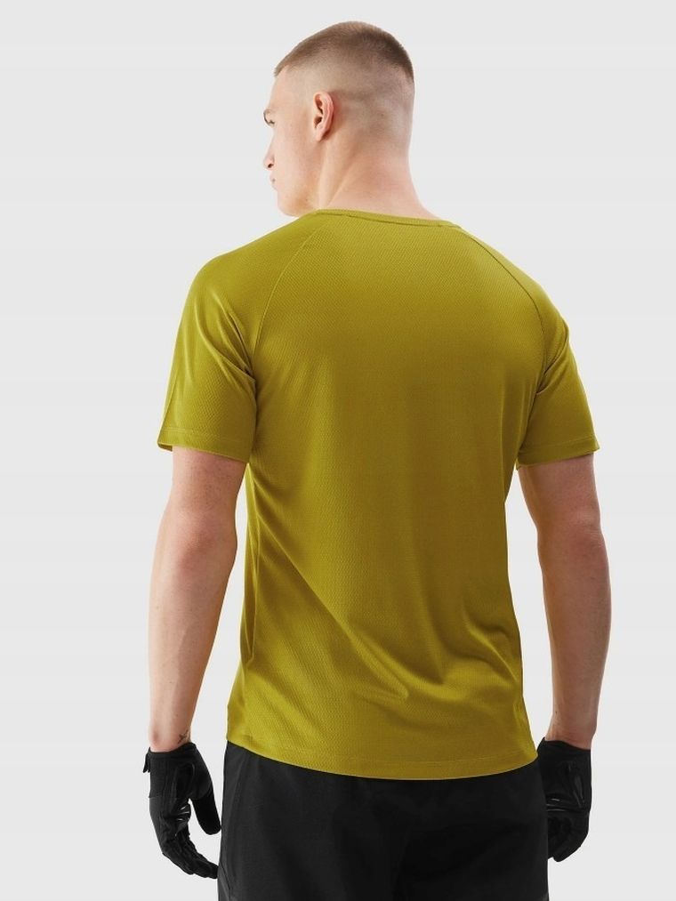 T-shirt męski, żółty, 4F