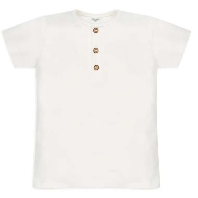 T-shirt niemowlęcy, biały, Pinokio