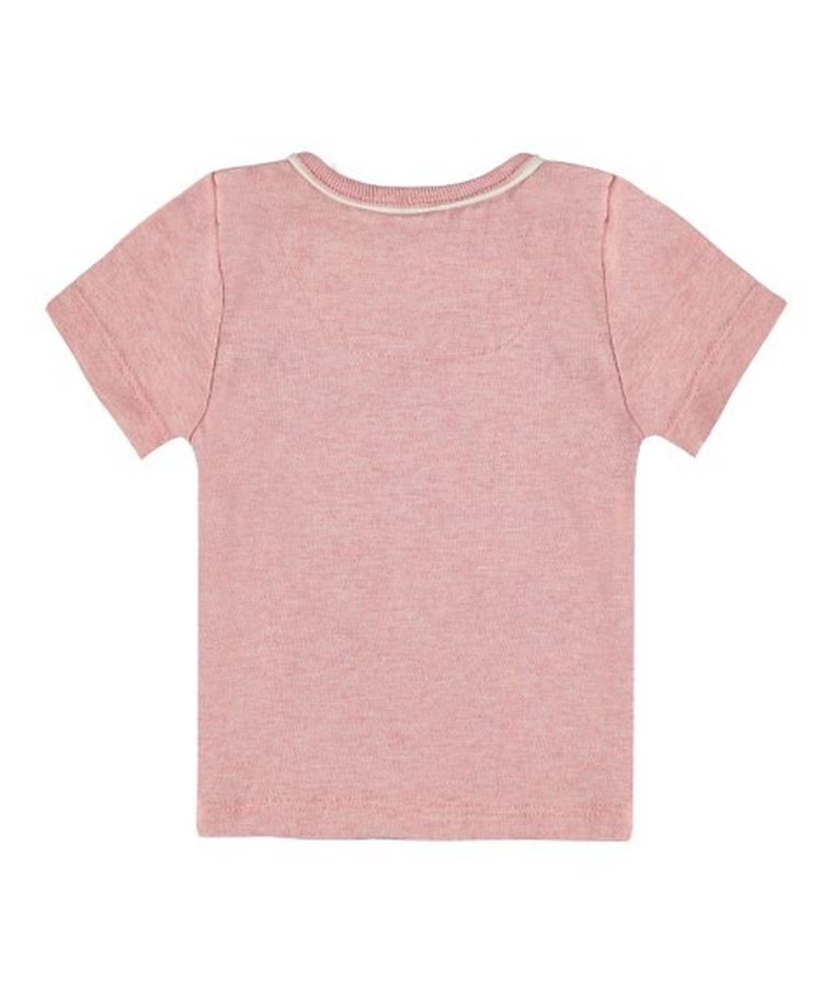 T-shirt niemowlęcy, czerwony melanż, Kanz