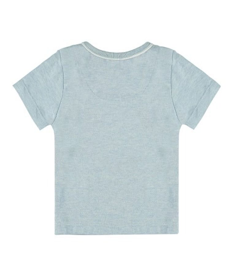 T-shirt niemowlęcy, szary melanż, Kanz