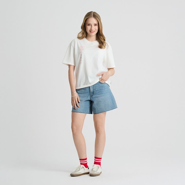 T-shirt oversize z bawełny czesanej NOWEAR