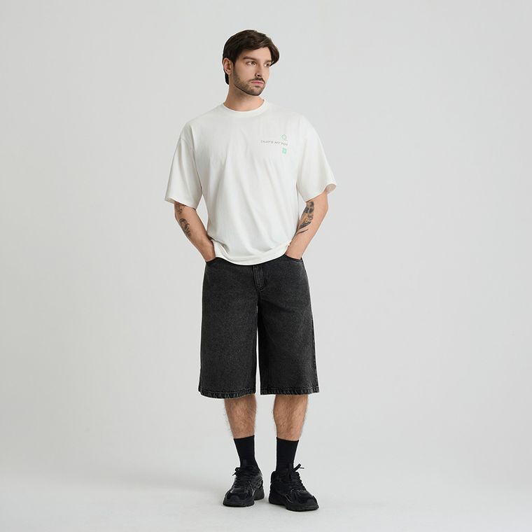 T-shirt oversize z nadrukiem na plecach NOWEAR