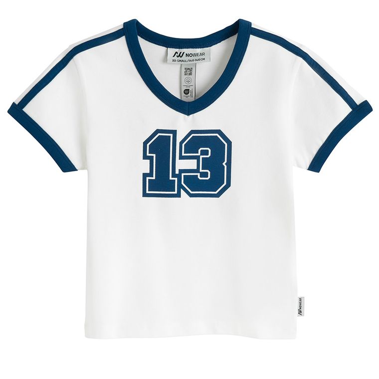 T-shirt z nadrukiem o kroju slim NOWEAR