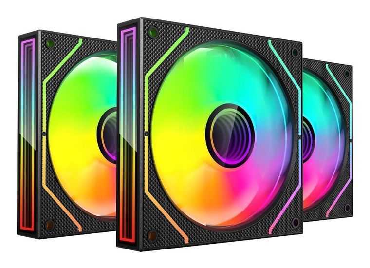 Tacens, Mars, wentylatory z hubem i pilotem, czarne, 120 mm, 3 szt.