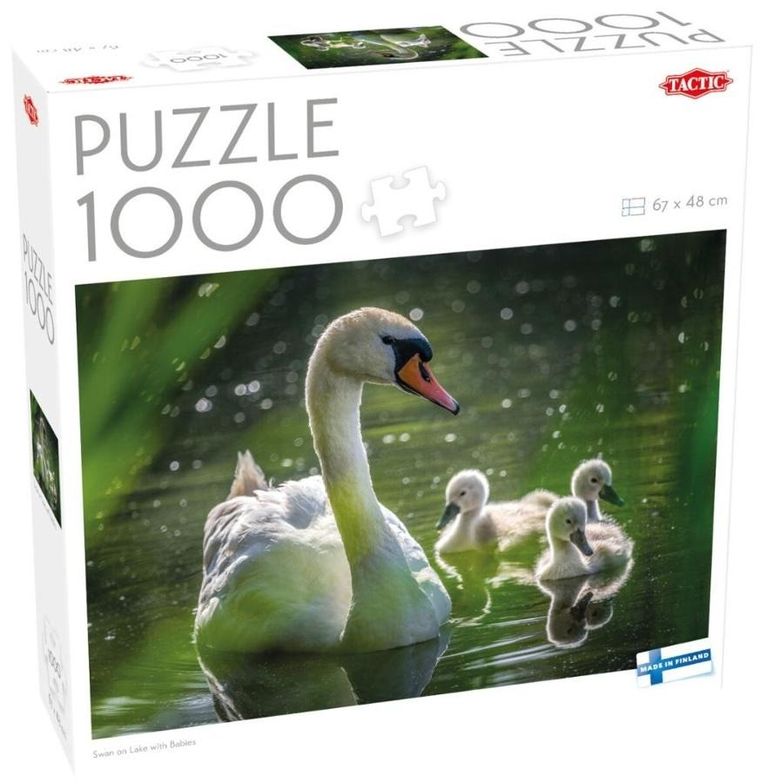 Tactic, Łabędź na jeziorze z dziećmi, puzzle, 1000 elementów