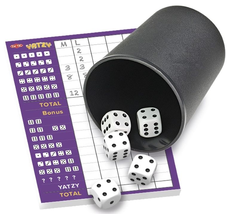 Tactic, Yatzy z kubkiem, gra zręcznościowa