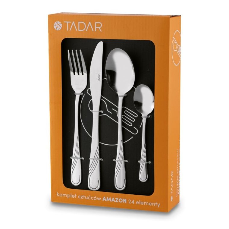 Tadar, Amazon, zestaw sztućców dla 6 osób, 24 elementy