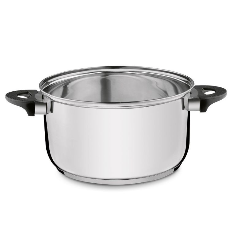 Tadar, Basic, garnek ze stali nierdzewnej z pokrywką, 24 cm, 5,7l