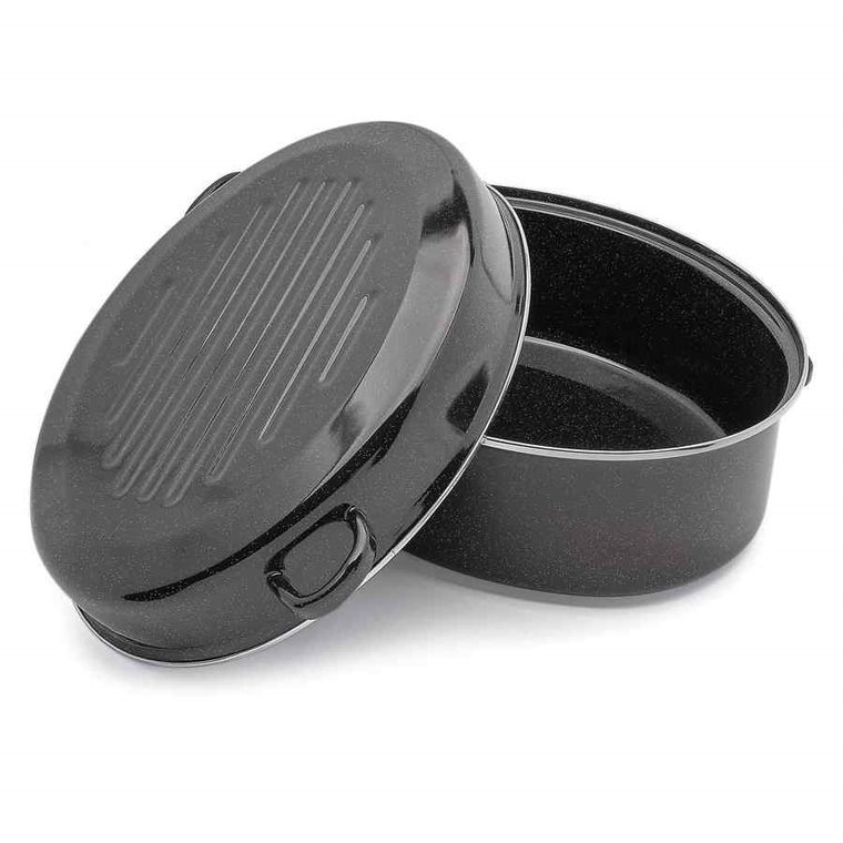 Tadar, brytfanna emaliowana, z pokrywą grillową, 42 cm