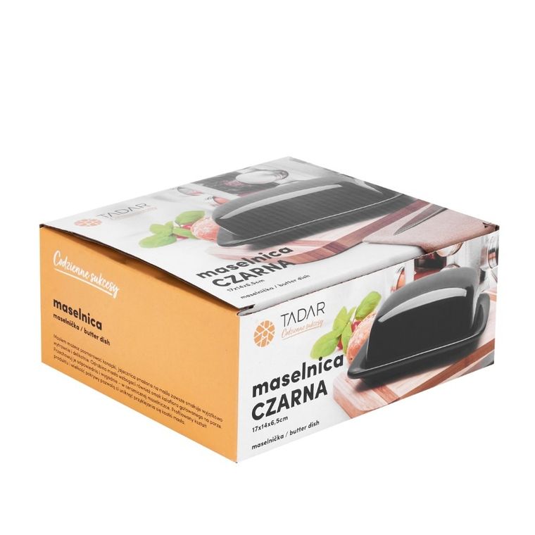 Tadar, ceramiczna maselnica, czarna