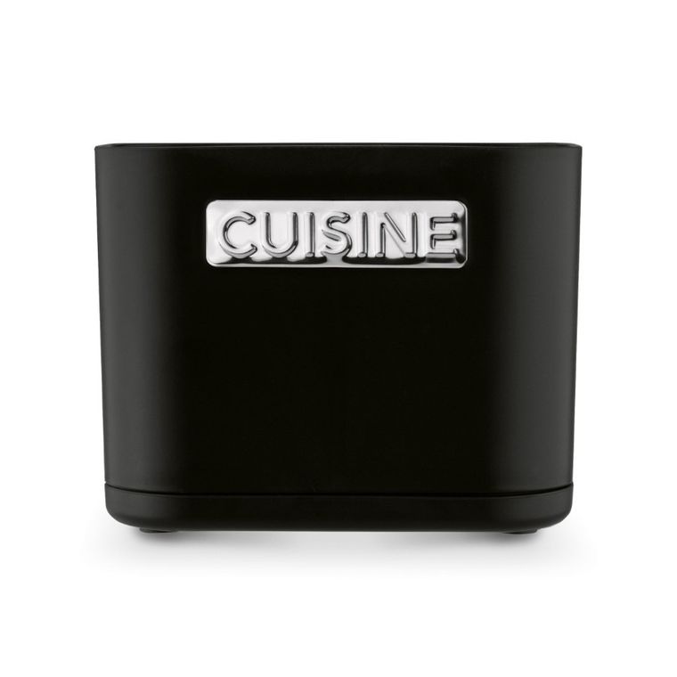 Tadar, Cuisine, ociekacz na sztućce, 2 komory, czarny, 13,5-7,5-10,8 cm