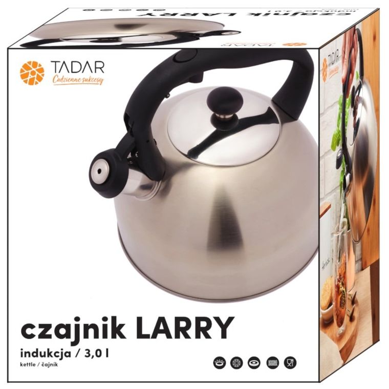 Tadar, czajnik, Larry, satyna, indukcja, 3 l