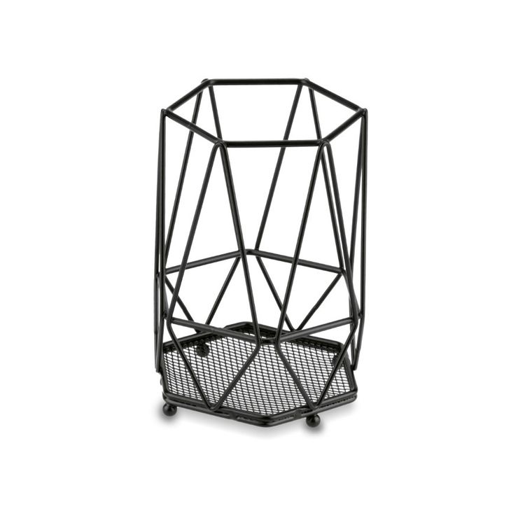 Tadar, Deco, ociekacz na sztućce, czarny, 12-11-16,5 cm