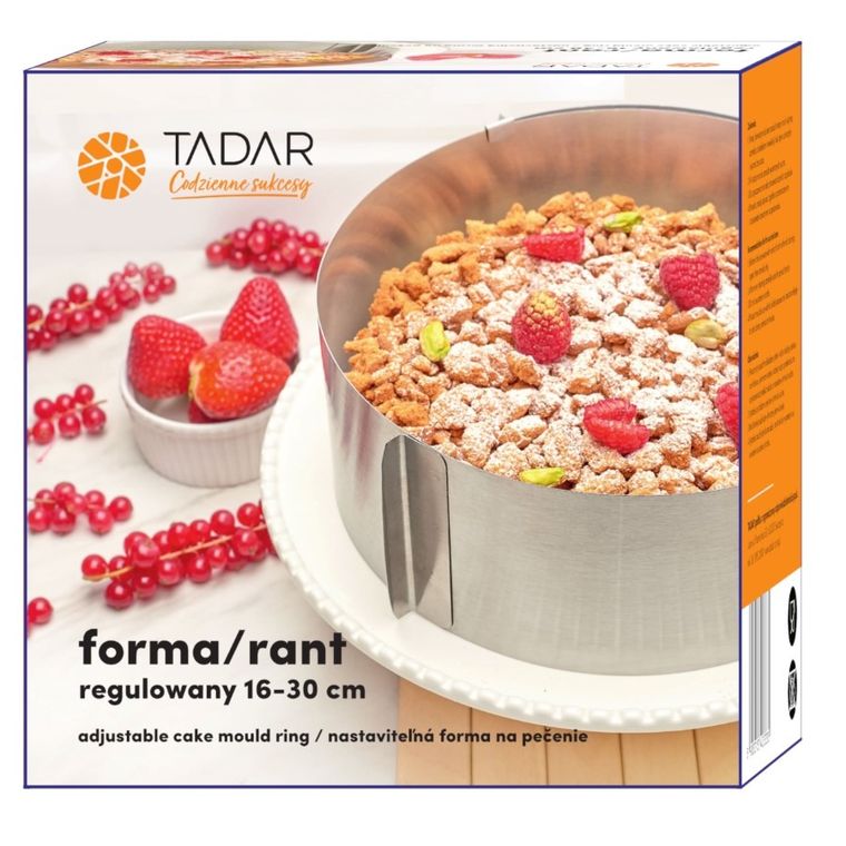 Tadar, forma, rant regulowany, okrągły, 16-30 cm
