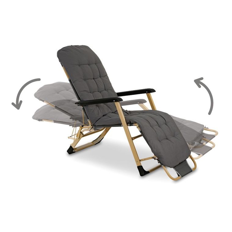 Tadar, fotel/leżak ogrodowy, z poduszką, 178-60-92 cm