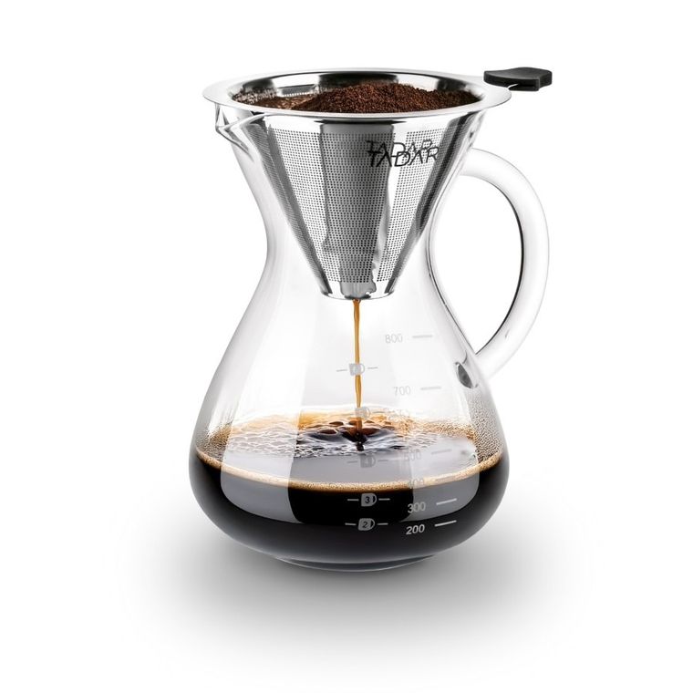 Tadar, Freddo, szklany dzbanek przelewowy, zaparzacz, 800 ml