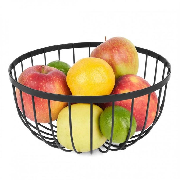Tadar, koszyk na owoce, pieczywo, stalowy, czarny, 25 cm