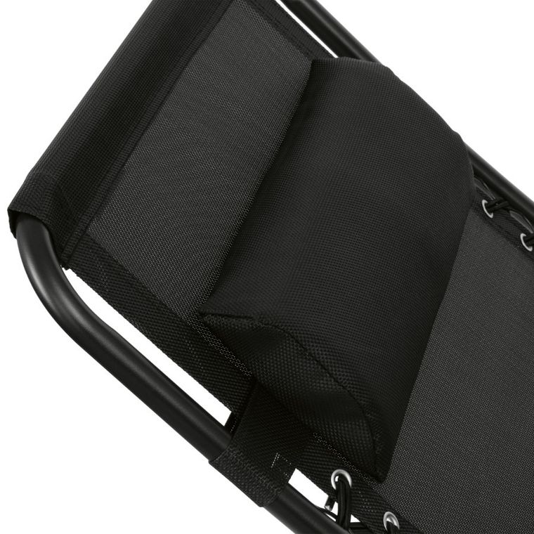 Tadar, leżak ogrodowy grawitacyjny, czarny, 66-160-110 cm