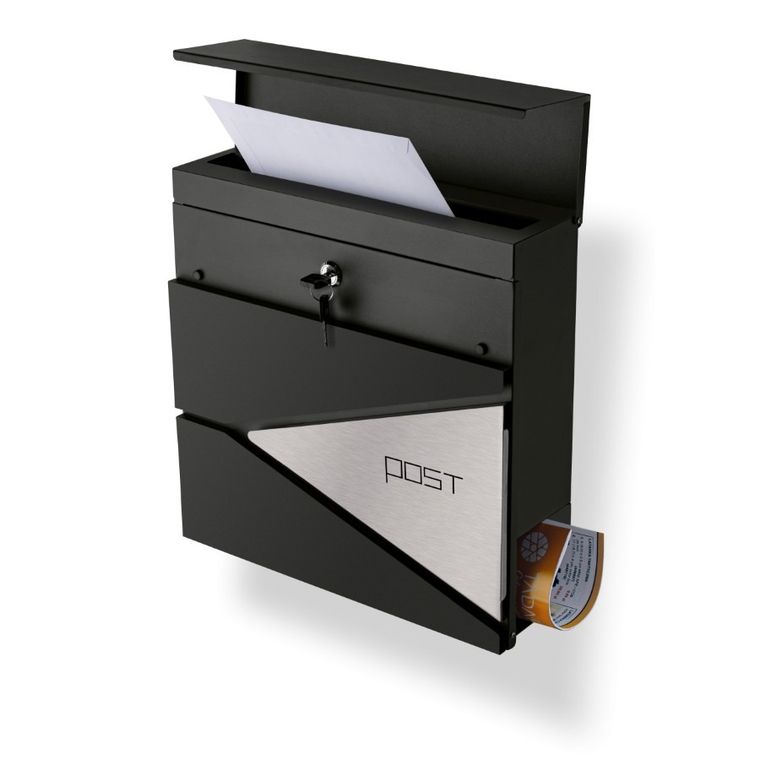 Tadar, skrzynka na listy, post antracyt+ss, 37-37-10 cm