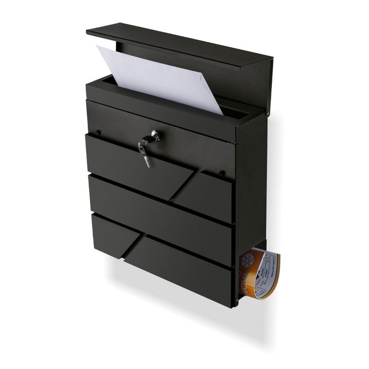 Tadar, skrzynka na listy, remo antracyt, 37-37-10 cm