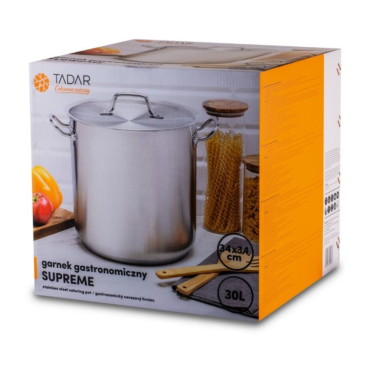 Tadar, Supreme, garnek gastronomiczny, 34-34 cm, 30l