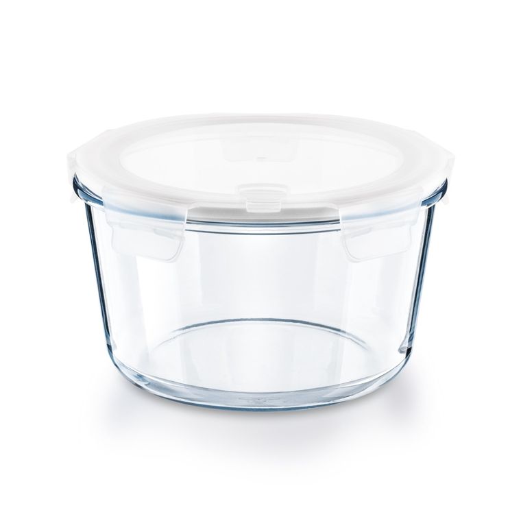 Tadar, szklany pojemnik borokrzemowy, okrągły z pokrywą,1,9l