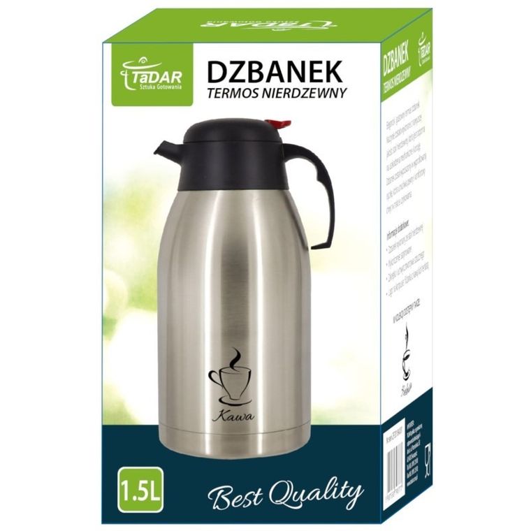 Tadar, termos nierdzewny, dzbanek, kawa, 1,5 l