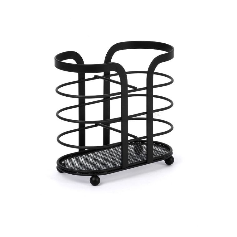 Tadar, Trendy, ociekacz na sztućce, czarny, 15,5-8,3-14,8 cm