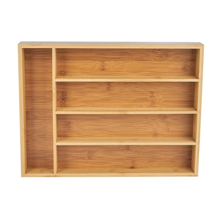 Tadar, wkład do szuflady, bambusowy, 5 przegródek, 35,5-26,5-5 cm
