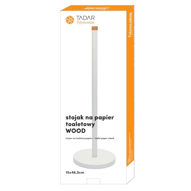 Tadar, Wood, stojak na papier toaletowy, czarny, 15-46.5 cm