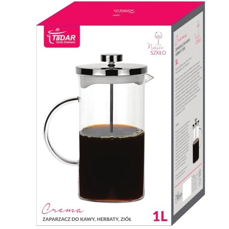 Tadar, zaparzacz tłokowy crema, 1l
