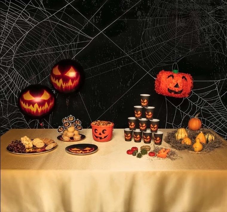 Talerzyki papierowe, straszna dynia, 23 cm, 10 szt.