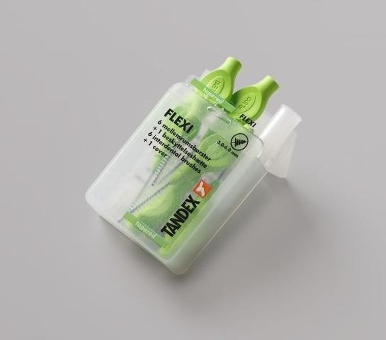 Tandex, czyściki międzyzębowe, Flexi 1-3-6 mm, Tapered, lime, zielony, 6 szt.