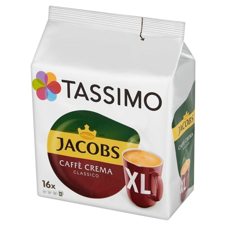Tassimo, Jacobs, Caffe Crema Classico XL, kawa w kapsułkach, 16 kapsułek