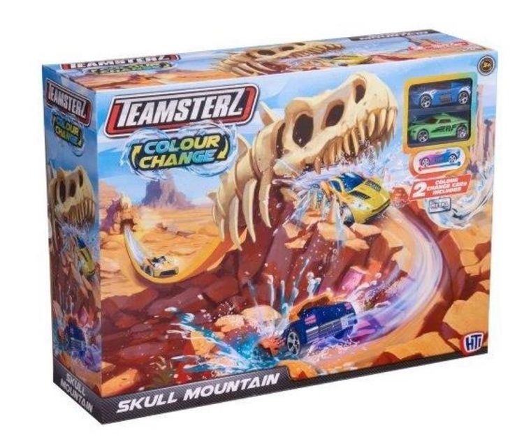 Teamsterz, Szczęka Dino, tor wyścigowy z pojazdami, zmiana koloru pojazdu