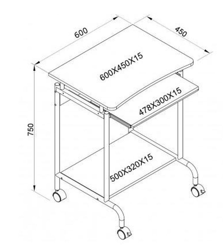 Techly, biurko komputerowe
