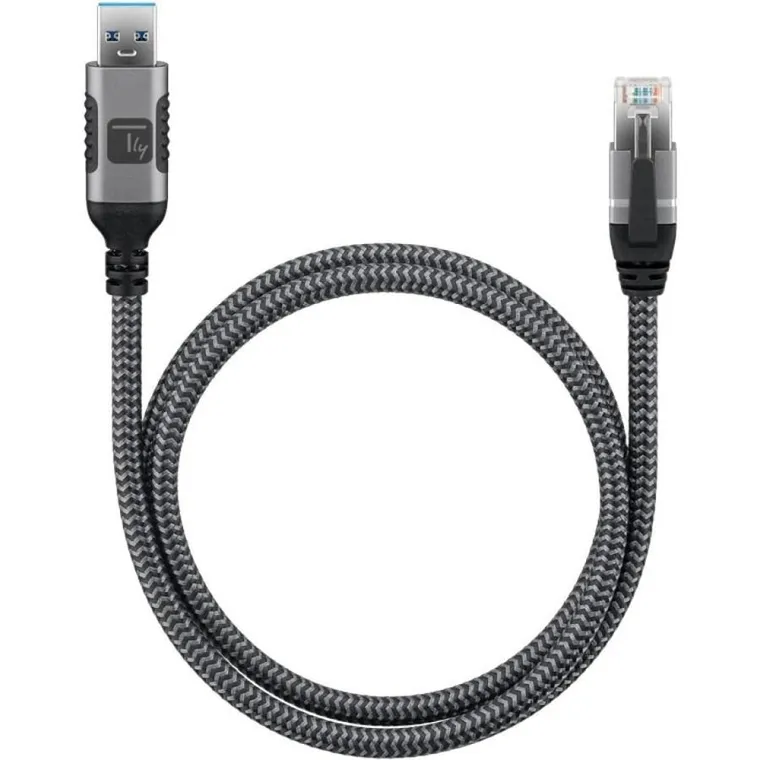 Techly, RJ45, kabel sieciowy, USB-A, 1m