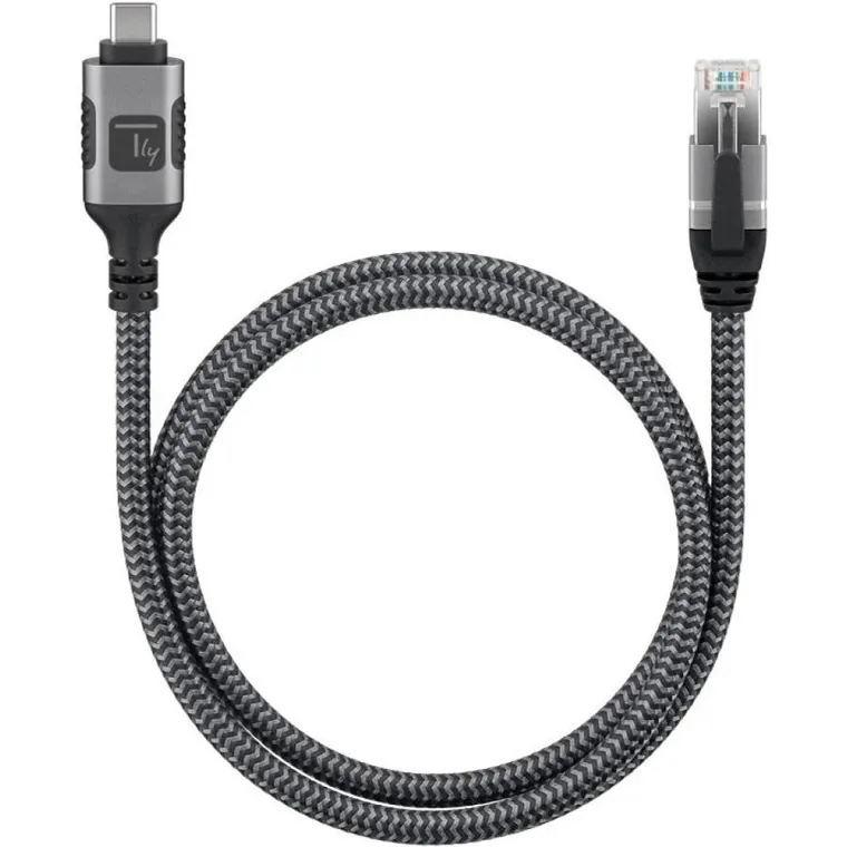 Techly, RJ45, kabel sieciowy, USB-C, 3m