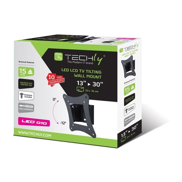 Techly, uchwyt ścienny TV LED/LCD, 13-30"