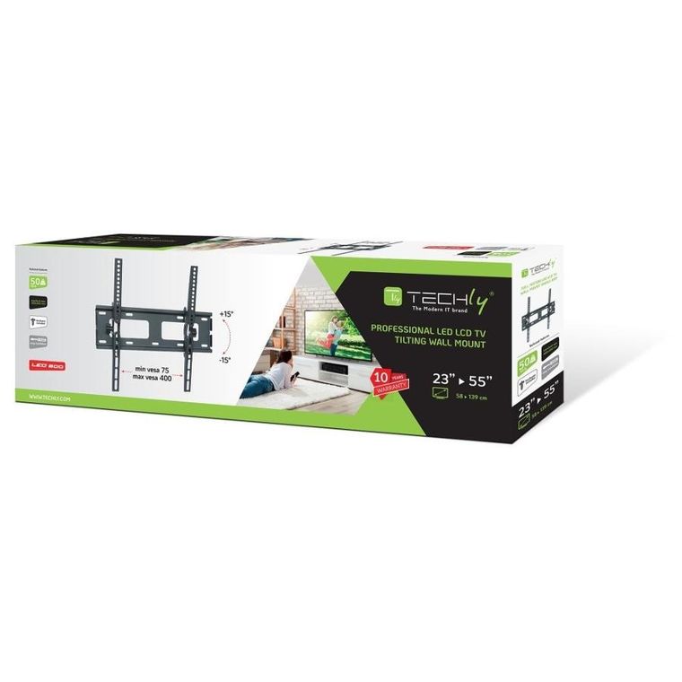 Techly, uchwyt ścienny TV LED/LCD, 23-55"