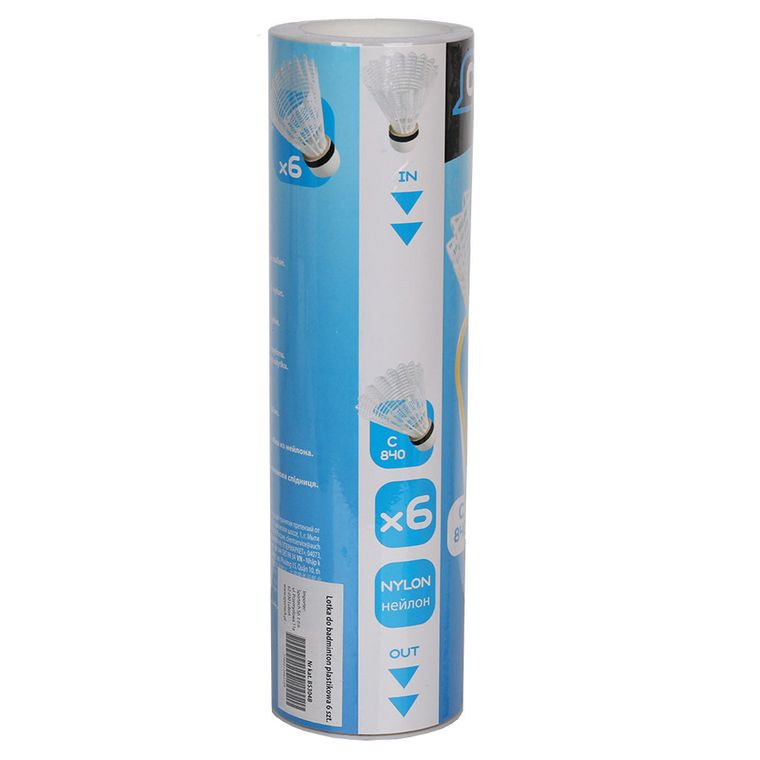 Techman, lotki do badmintona, nylonowe, 6 szt.