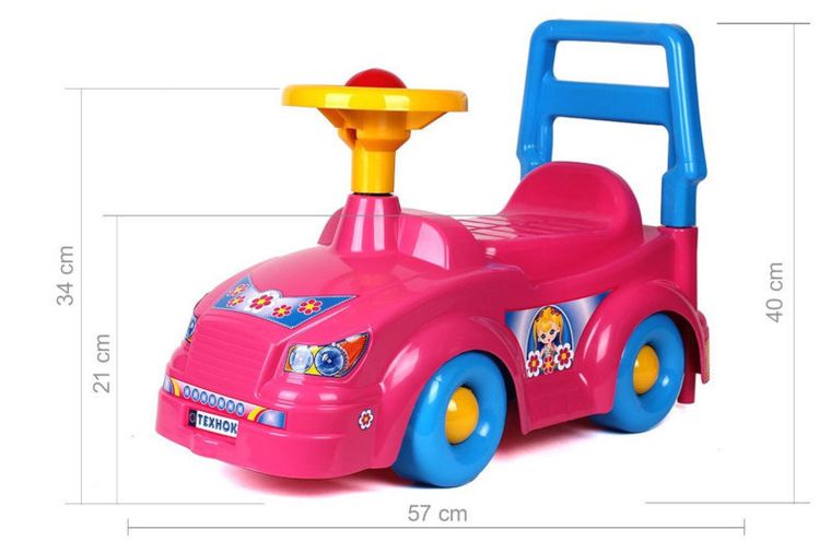 TechnoK, jeździk, różowy